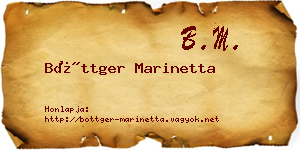 Böttger Marinetta névjegykártya